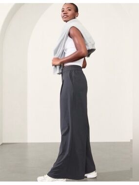 Wide Leg Women's Pants in Charcoal Gray
